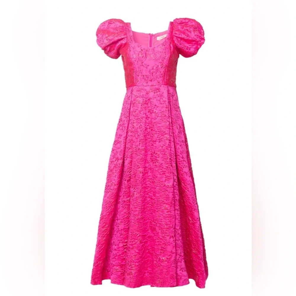 Ivy city dress PORTIA PINK JACQUARD - Picture 1 of 5